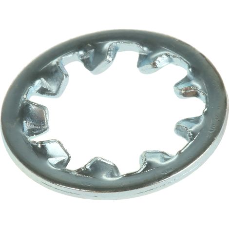 Rondelle antivibration à dents internes, pour vis M8, Acier Galvanisé brillant ( Prix pour Sachet de 100 )