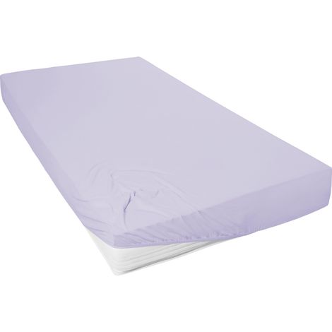 Westminster Spannbetttuch Mako Jersey 150 x 200 cm lavendel Spannbettlaken