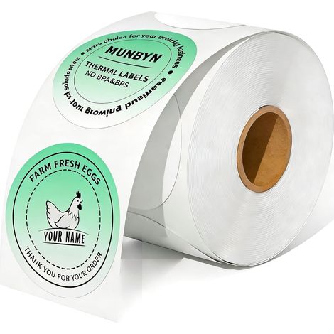 50x50mm Macaron Mint Pistachio Color Circular Thermal Sticker Labels, Multipurpose Round Thermal Labels for Printer, Gift Wrapping (150/Roll) (1/5)