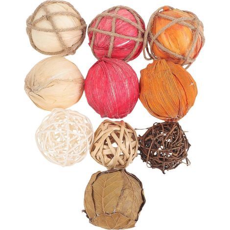 1 lot de boules décoratives naturelles pour vases, bols et accessoires photo pour la décoration de table-7x7cm (1/4)