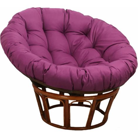 Coussin de chaise Papasan épais, rembourrage rond de rechange pour fauteuil suspendu, diamètre 120 cm, assise moelleuse pour intérieur/extérieur, housse de siège confortable. (1/5)