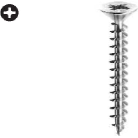 ORECA - 20 VITI PER LEGNO TRUCIOLATO, TESTA PIANA SVASATA CON IMPRONTA A CROCE - ACCIAIO INOX 3,5X30MM
