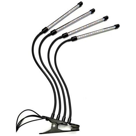 LED-Pflanzenlampen für ZimmerpflanzenJUEYINGBAILI Schwanenhalslampe mit Vollspektrum-Rot und -Blau, automatischer Ein-/Ausschaltfunktion, Timer 3 9 12 (1/5)