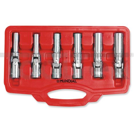 SET CHIAVI BUSSOLA LUNGHE 3/8" CANDELETTE SNODATE 8-16mm 6pz MUNDIAL