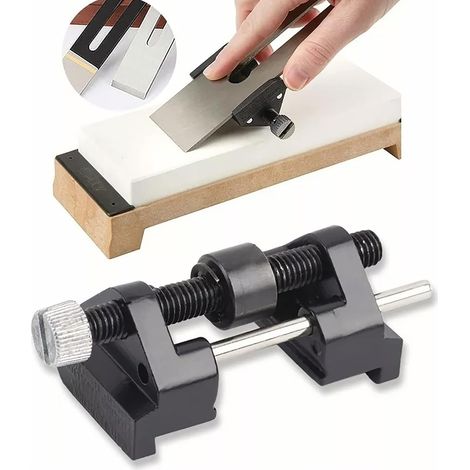 Guide Affûtage pour Burins et Rabots, Gabarit Affûtage en Fonte et en Acier Inoxydable, Guide de Kit Affûtage pour Lames, Meulage Outils, Travail Du Bois (1/5)