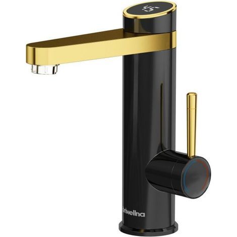 Robinet de cuisine, robinet électrique 3200W salle de bain affichage numérique LED robinet de lavabo mitigeur monocommande robinet (1/4)
