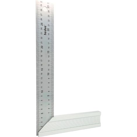 1 Équerre de menuisier,poignée aluminium,lame acier trempé,butée 45°,échelle double,travaux bois et métal (1/5)
