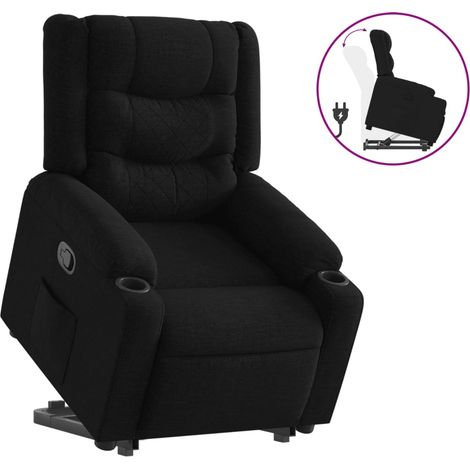 Maison Exclusive - Relaxsessel mit Aufstehhilfe Schwarz Stoff