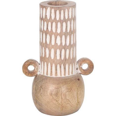 Signes Grimalt Jarrón mit Vase und Halter Handles  Braune Vase - 20x13x10 cm