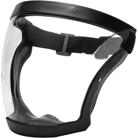Masque intégral 1 pièce avec cadre, anti-buée, anti-poussière, masque intégral ultra-clair, anti-gouttelettes hygiénique, lunettes - Noir (1/5)
