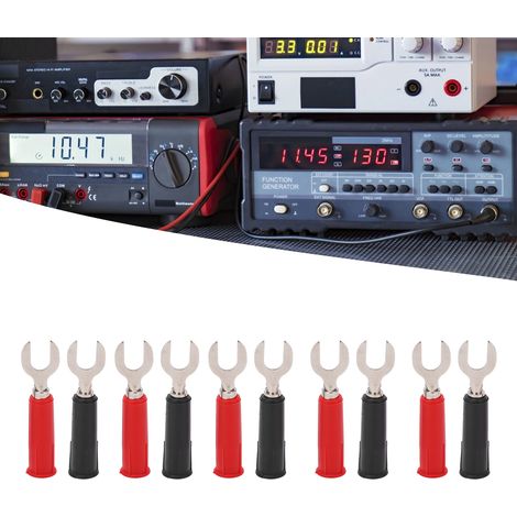 10 Pièces Connecteur U 6mm Haute Pression, Adaptateur Type U vers Banane avec Prise Jack 4mm (1/5)