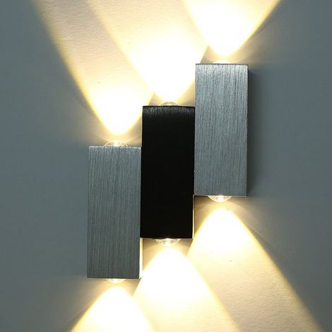 Lampada da Parete 6W Moderna Interna Applique da Parete con Angolo di Emissione Regolabile per Camera da Letto, Scala, Salotto e Ufficio - Luce Calda (1/5)