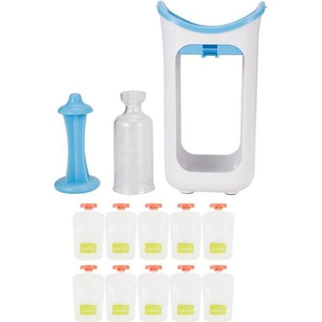Station de compression pour purée de fruits - 10 sachets jetables - Base antidérapante - Non toxique (1/4)