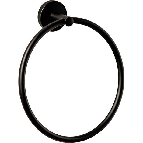COSMIC Towel ring, 20cm, Matt black, Anti-corrosion, Start Collection