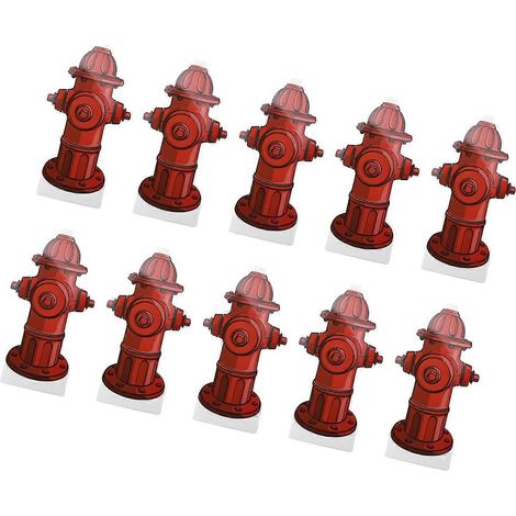 Lot de 10 tapis d'apprentissage de la propreté pour chiots, en forme de borne d'incendie. (1/2)
