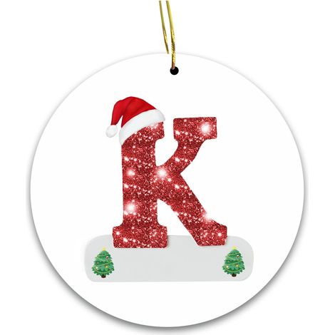 Pendentif Lettre De Noël - Décoration Pour Arbre De Noël - Ornement Festif - Lot De 1 Pièce (1/2)