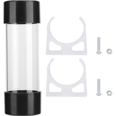 Zylindrischer, transparenter Wasserbehälter (150 mm) für PC-Kühlung mit G1/4-Gewinde (1/5)