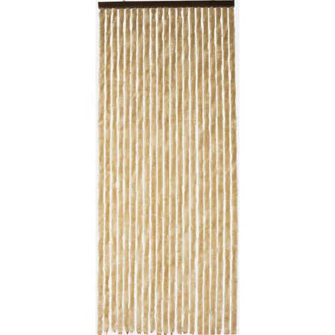 Werka Pro – Rideau chenille beige uni 120 x 220 cm – Fixation 2 anneaux – Traitement anti UV – Fabrication italienne - PRO 120 X