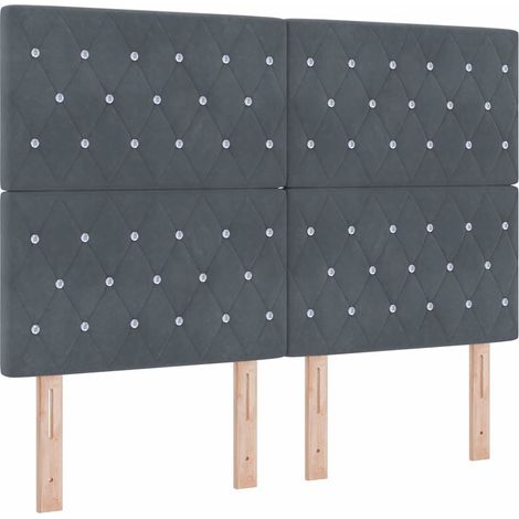 Maison Exclusive - Cabecero Gris oscuro 160 cm Terciopelo
