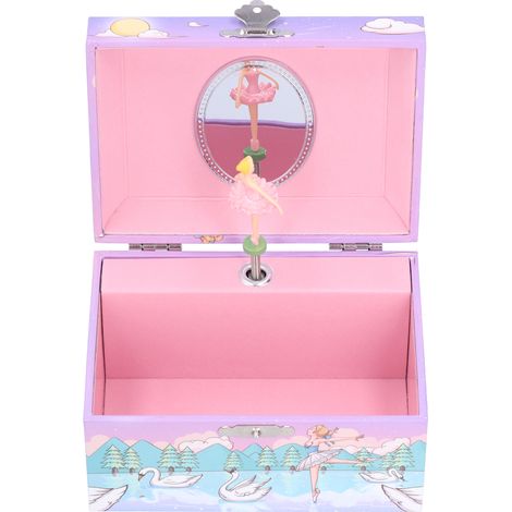 Boîte à bijoux musicale pour enfants, motif ballerine, boîte de rangement, cadeau type F (1/5)