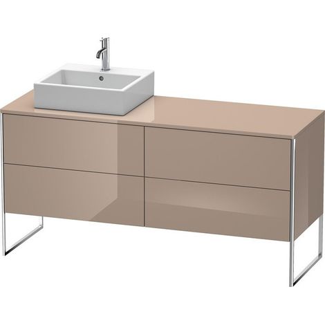Meuble sous-vasque XSQUARE 778x1600x548m avec éclairage li cappuccino haute brillance