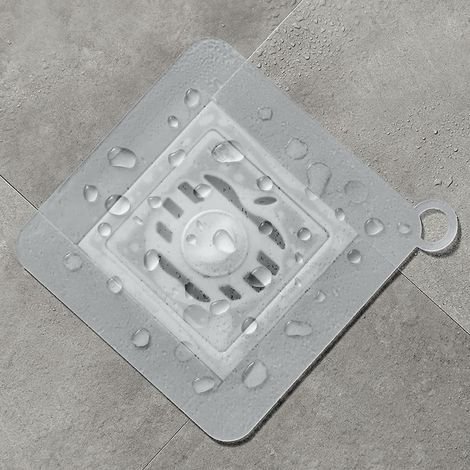 3er-Packung 5,8-Zoll-Duschablaufabdeckungen, Silikon-Ablaufmatten, geruchsdichte Abdeckungen, geeignet für Badewannen, Waschbecken, Badezimmer und Küchen, weiß und transparent.