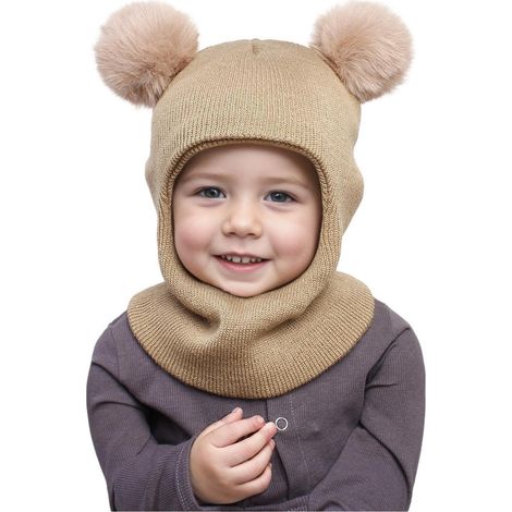 Bonnet cagoule hiver enfant 0-6 ans, chaud et coupe-vent, pour fille et garçon (1/5)
