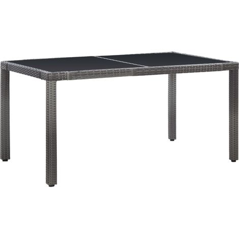 Maison Exclusive - Set da Pranzo da Giardino 7 pz in Polyrattan Grigio (1/5)