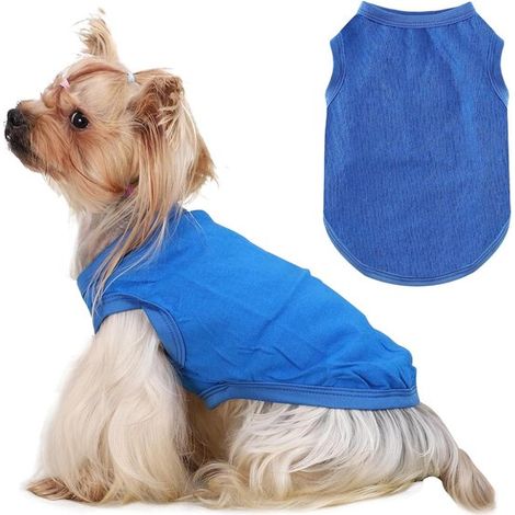 Kühlweste für Hunde, Kühlweste für kleine Hunde, kühle und bequeme Hundeweste für den Sommer, geeignet für kleine und mittelgroße Hunde, blau, Größe L (1/5)