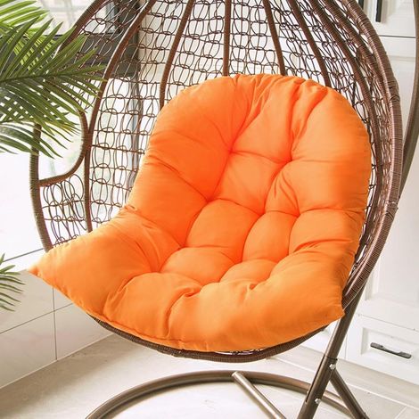 Coussin de chaise d’œuf suspendu de remplacement, coussin de chaise balançoire hamac, coussin de chaise suspendue d’intérieur(Orange) (1/5)