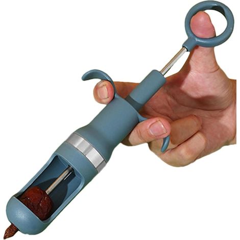 Lntyq Obstentkerner - Pflaumenentkerner, Küchenwerkzeug, Kirschentkerner mit bequemem Griff, Einhand-Kirschkernentferner (blau) (1/5)