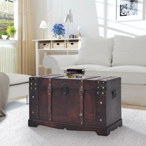vidaXL Vintage-Truhe aus Holz, 66 x 38 x 40 cm (1/5)