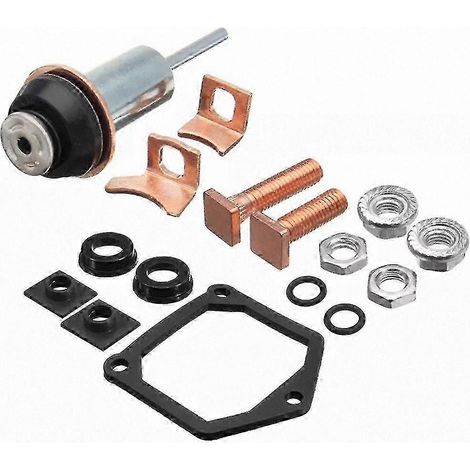 Kit de réparation universel pour électrovanne de démarreur automobile, avec piston et contacts. (1/3)