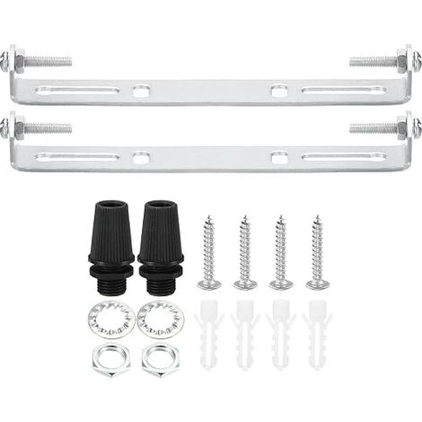 Support de Fixation Plafonnier 120mm avec Vis Rondelle Écrou (1/4)