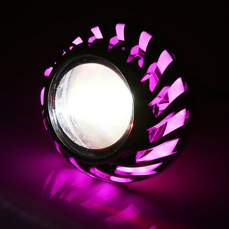 Motorrad-LED-Scheinwerferprojektor, Einzellinse, Halo-Angel-Eye-Demon-Projektor, Pink (1/5)