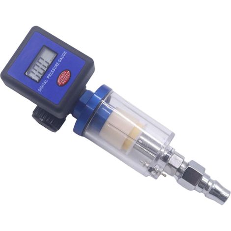 Régulateur électronique de pression de l'air de peinture de pulvérisation Régulateur de pression numérique avec connexion du filtre du séparateur d'huile d'eau pour l'utilisation domestique (1/4)