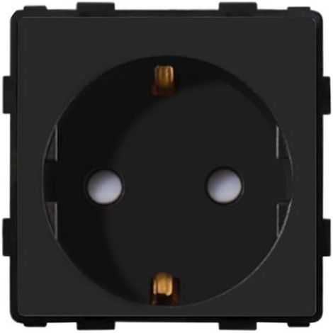 Base Enchufe EU tipo SCHUKO 16A 250V KOOB, negro (1/5)