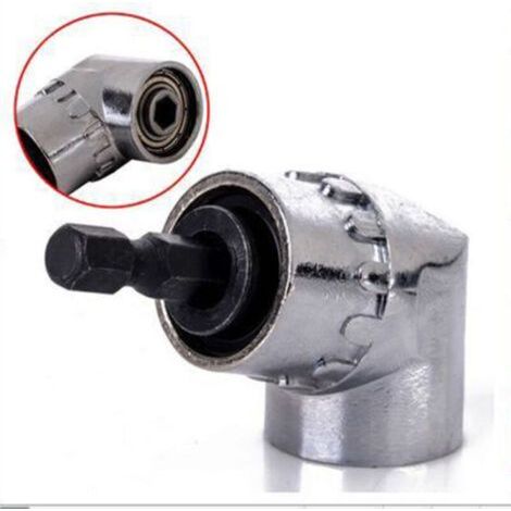 Adaptateur de perceuse à angle droit 105° – Embout hexagonal 1/4″ pour visseuse, en acier trempé, idéal espaces exigus (1/5)