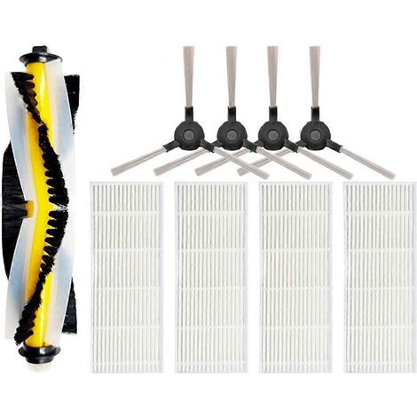 Pièces de rechange pour aspirateur robot Power Animal RV-R500 : brosse latérale principale et filtre HEPA (1/4)