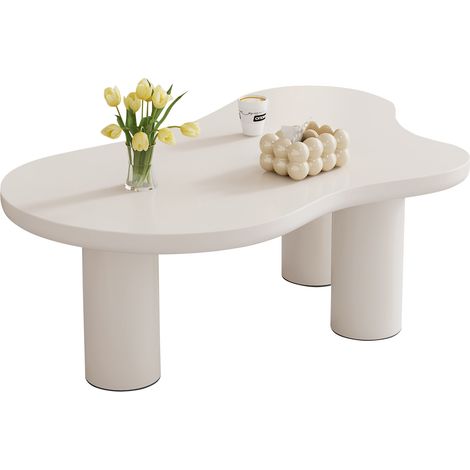 CAIziTable basse forme nuage MDF, pieds PVC, patins feutre 107×66×40,5cm (1/5)