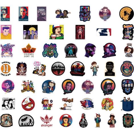 50 ou 100 autocollants décoratifs pour ordinateur portable, téléphone, gourde, casque, voiture, skateboard et moto. (1/5)