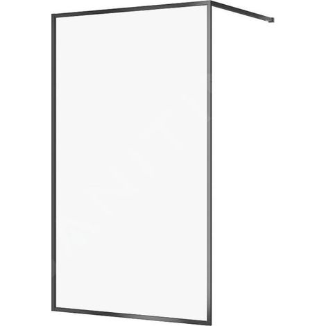 Cersanit Larga - Paroi de douche Walk-In, 120x200 cm, noir/verre clair S932-140 (1/2)