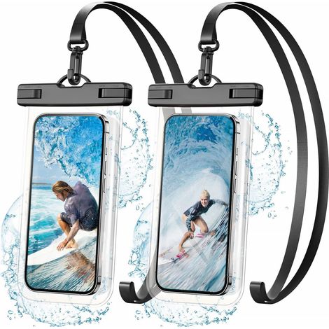 fundas para teléfono, resistentes al agua IPX8, hasta 30 metros, compatibles con smartphones de 7 pulgadas, para nadar. (1/5)