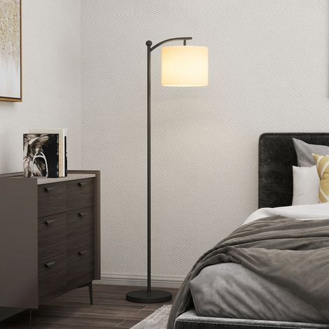 Dimmbare Stehlampe mit 2 Farbtemperaturen, Fernbedienung, 60-Minuten-Timer, 160 cm, schwarz (1/5)