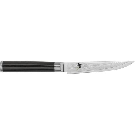 KAI Shun Classic coltello da bistecca giapponese 12 cm lunghezza lama - Coltello damasco 32 strati nucleo VG MAX - 61 (±1) HRC - Manico in legno di Pakka - Made in Japan - Coltello da griglia (1/2)