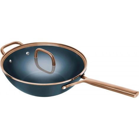 Wok ZWILLING MILANO con tapa, 30 cm, azul