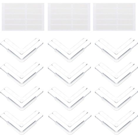 Protections d'angle Anti-Collision PVC Blanc, Lot de 12 pour Meubles (1/5)