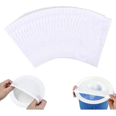 Lot de 30 Chaussette Skimmer Piscine,Filtre Skimmer,Chaussettes Filtrantes Réutilisables en Nylon Élastique,pour Filtration Efficace des Débris,Feuilles et Pollen (1/5)