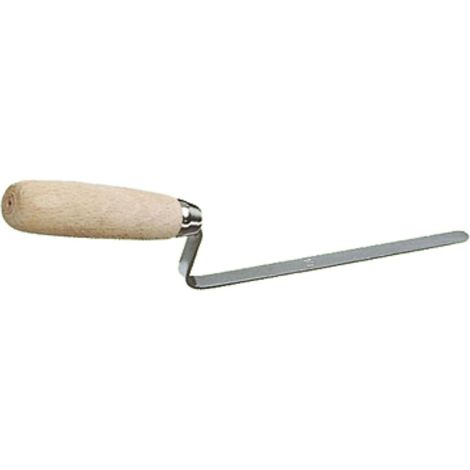 1 - Truelle à joints - Outil de maçonnerie - Lame en acier carbone - Pour finition de mortier - Usage professionnel - Couleur argent - 6 mm (1/2)