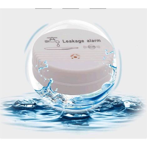 (Expédié sans Batterie, Lot De 2)Capteur D'alarme De Fuite d'eau, Alerte De Fuite À Piles, Détecteur d'eau 90dB pour sous Sols, Salles De Bains, Buand